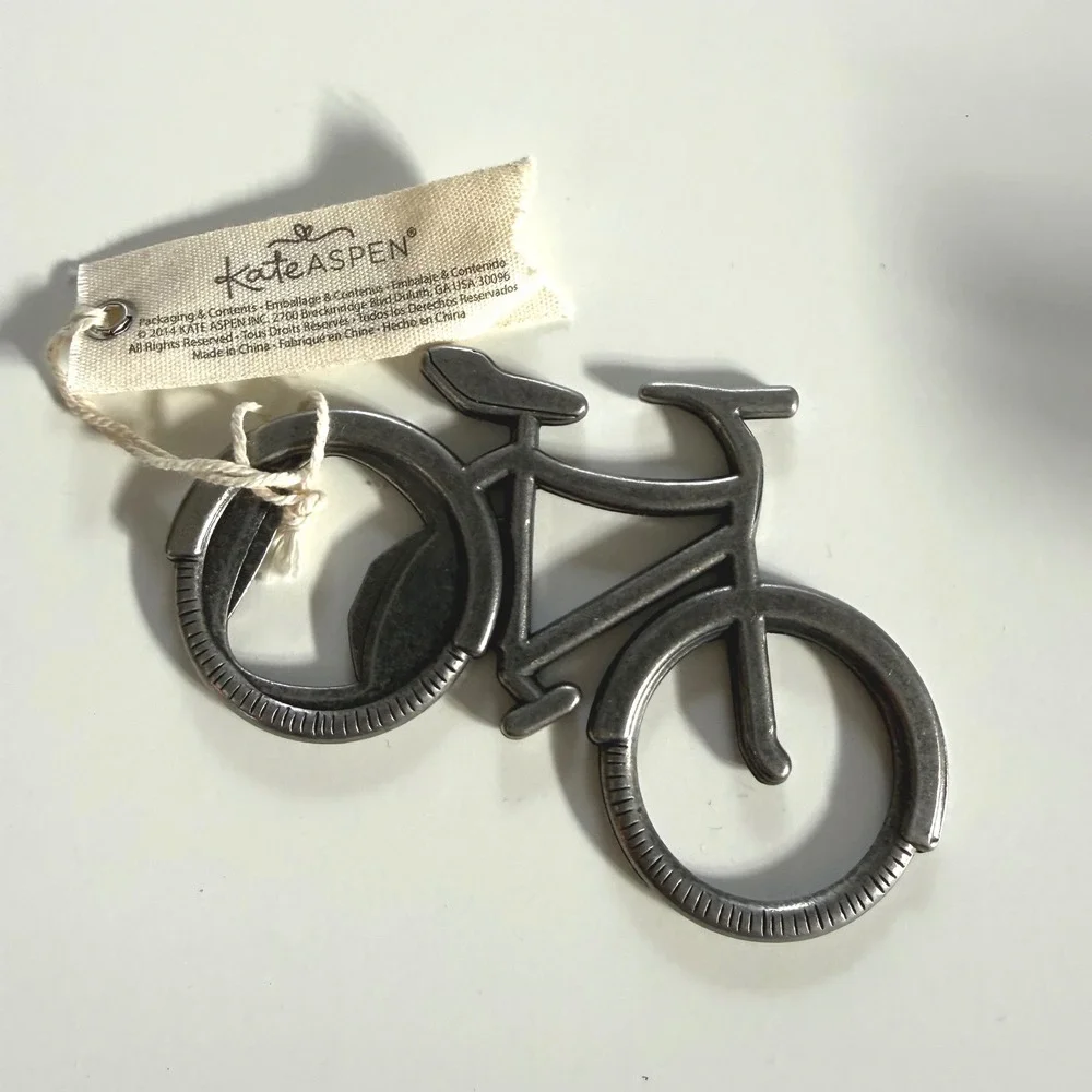 Kate Aspen Bicycle‎ Bottle Opener Metal Vintage Bike Shaped Gift Favor BNWT